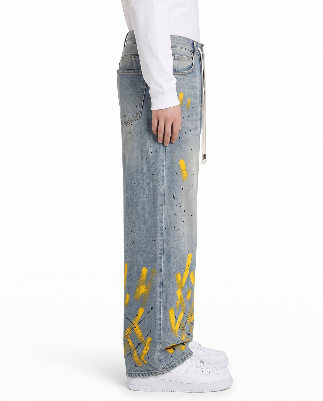 Painted Wide Jeans na3196