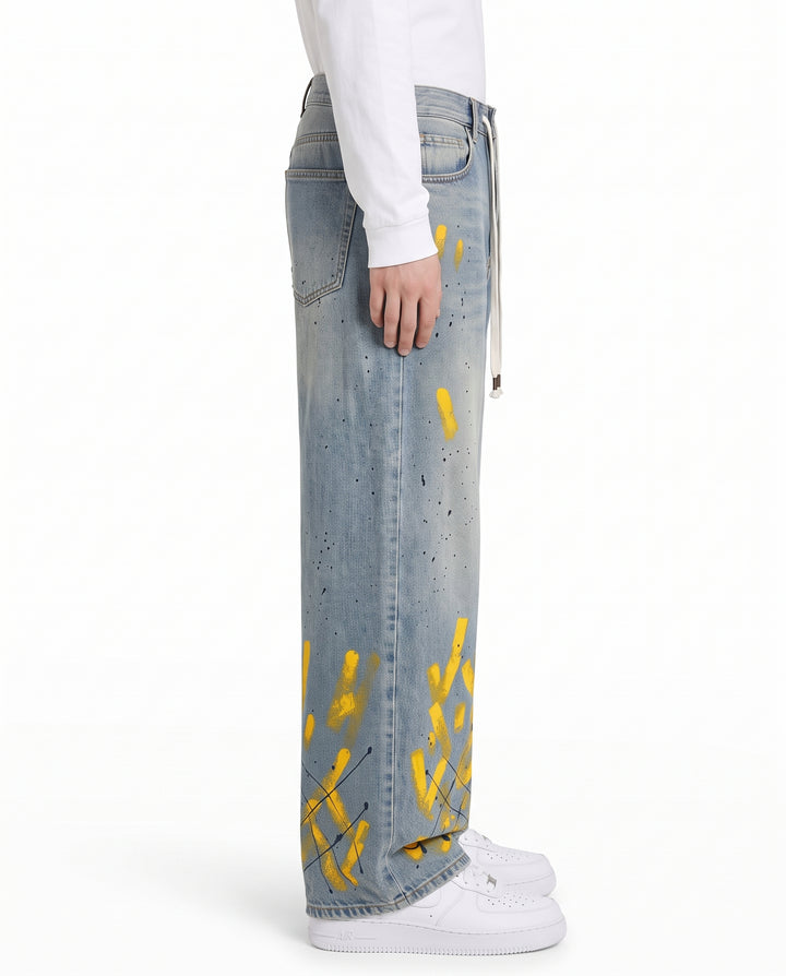 Painted Wide Jeans na3196