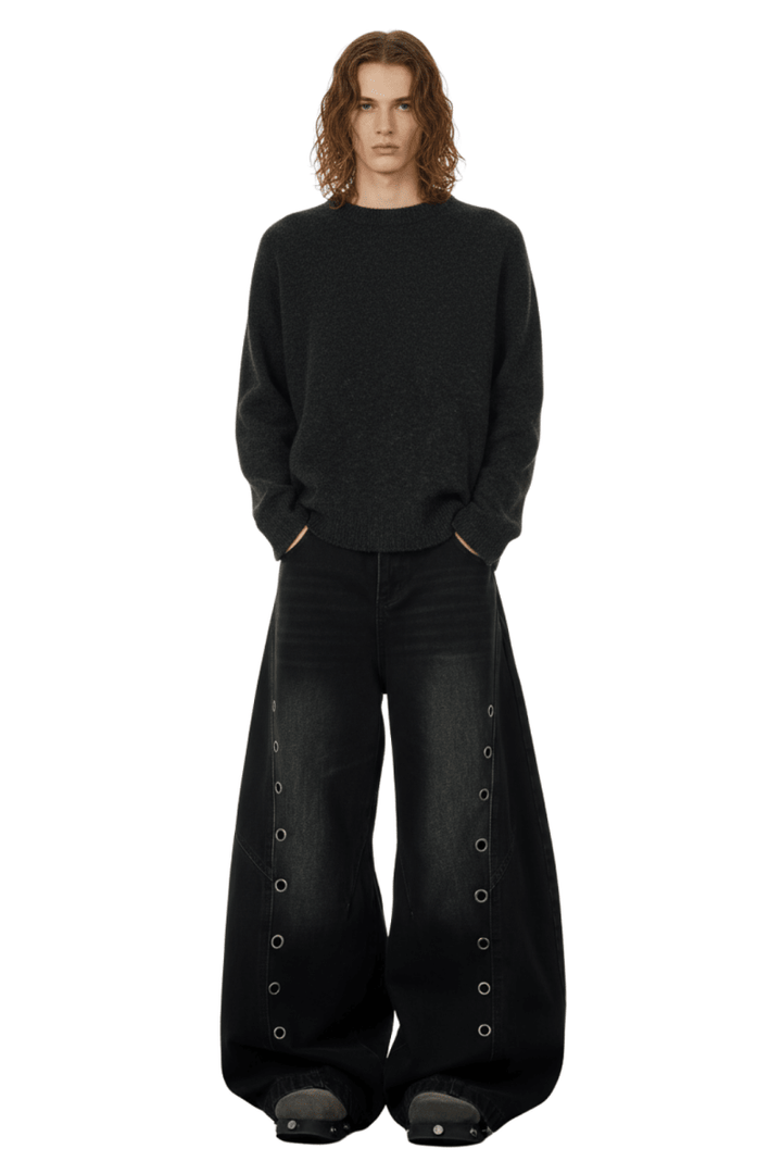 Shadow Wash Oversized Denim Pants na2408