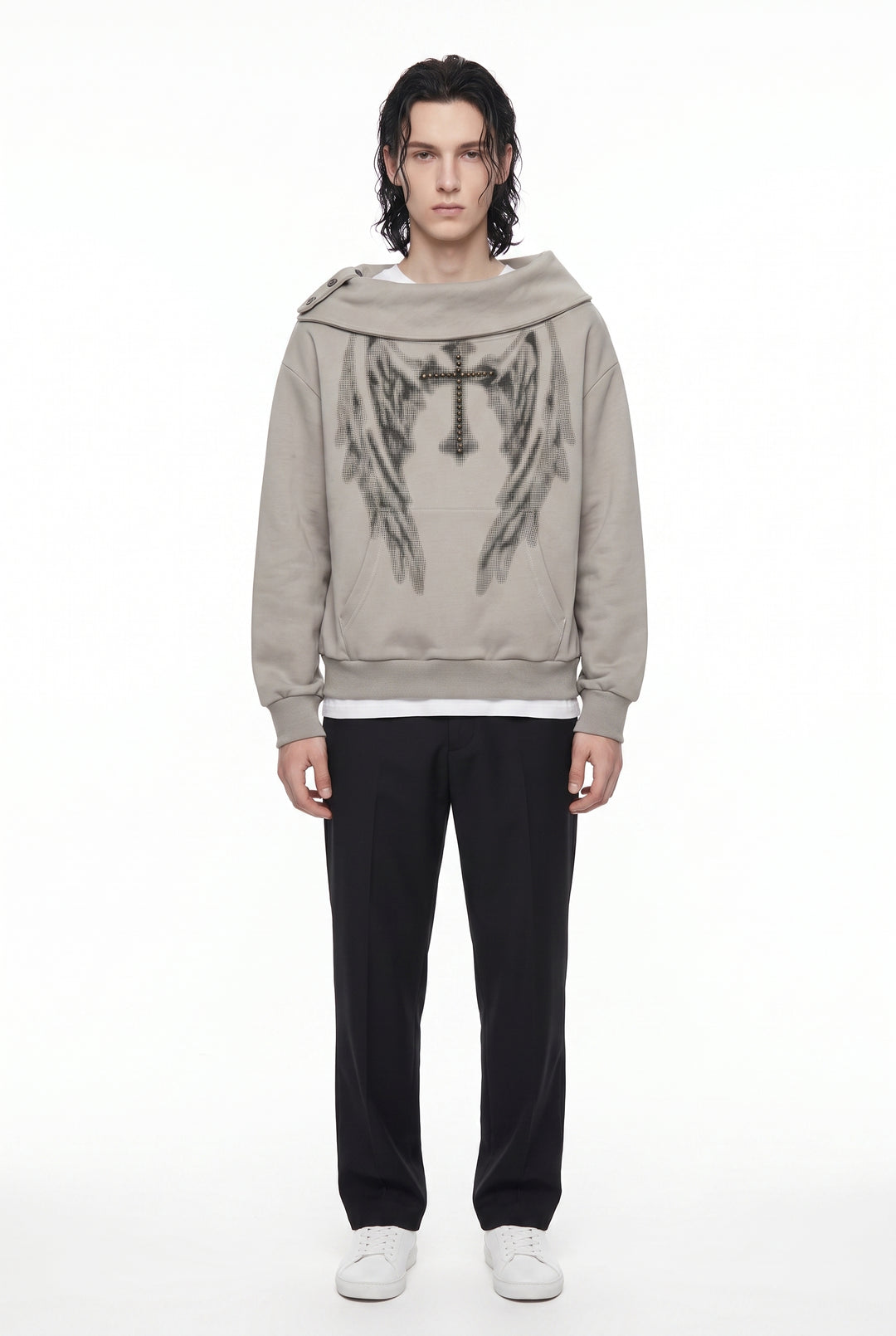 Graphic Collar Sweatshirt na2880