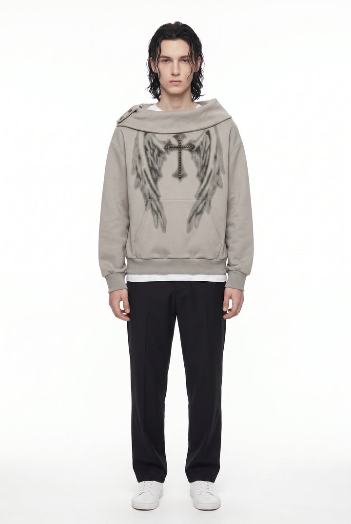 Graphic Collar Sweatshirt na2880