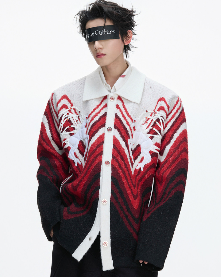 【ArguE CulturE】MYTHIC UNICORN KNIT JACKET na2288