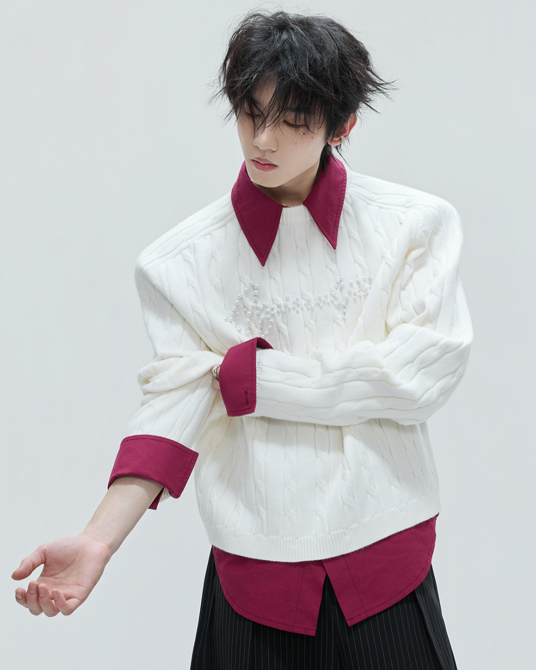 [ArguE CulturE]Pearl Logo Knit Sweater na2267