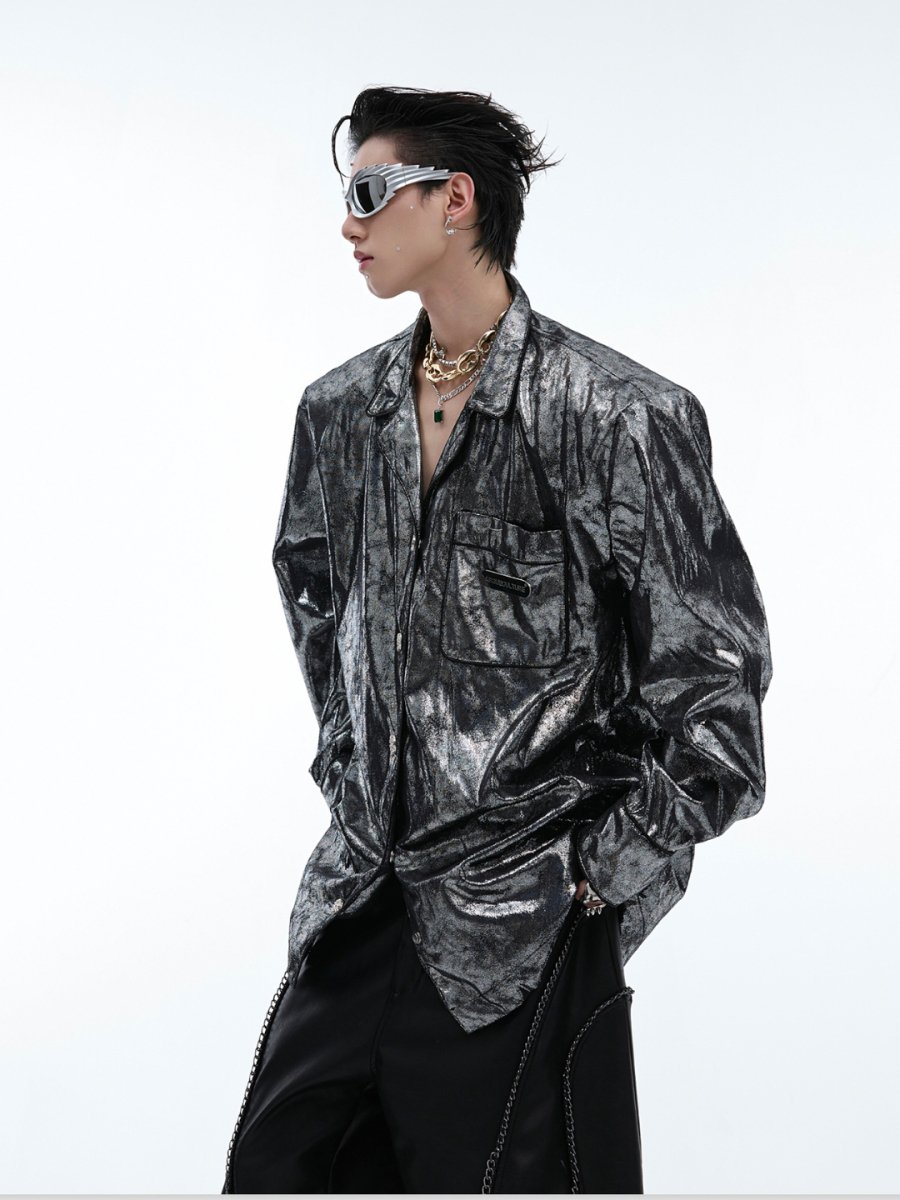 【CulturE】 Silver Shirt na1452 