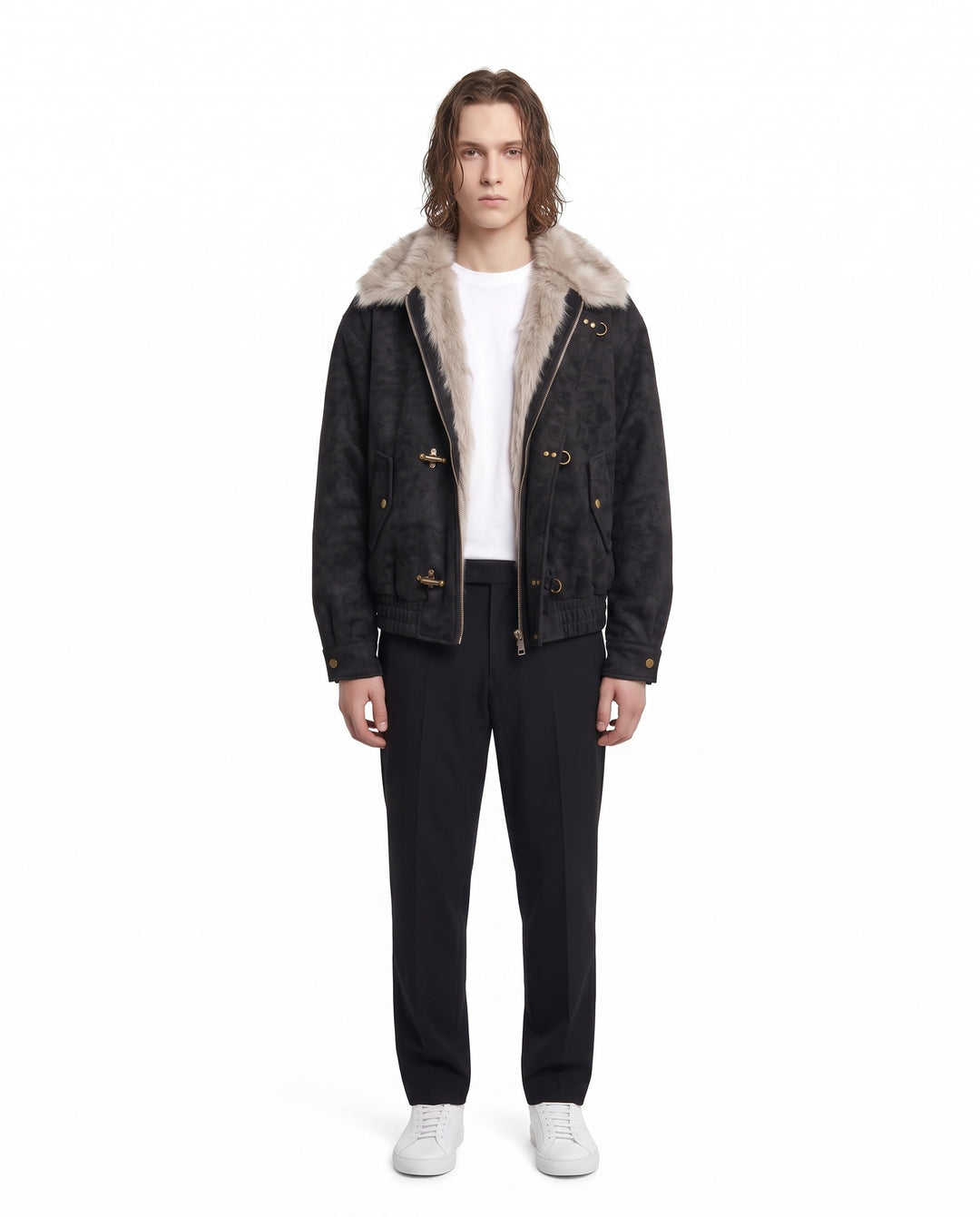 Fur Bomber Jacket na3176