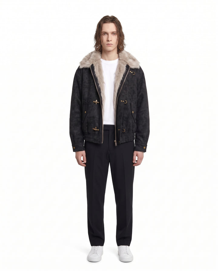 Fur Bomber Jacket na3176