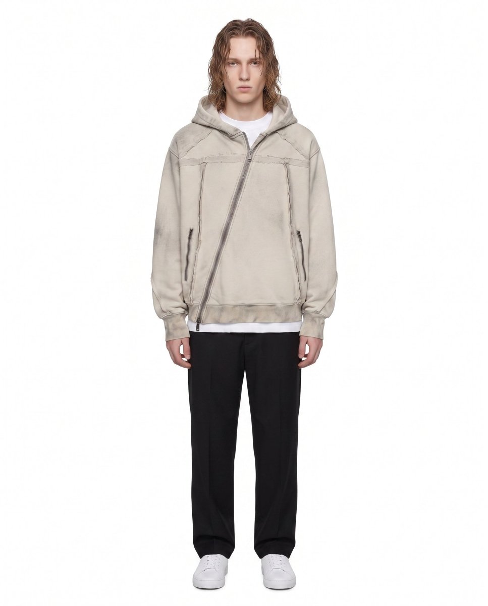 Asymmetric Zip Hoodie na3032