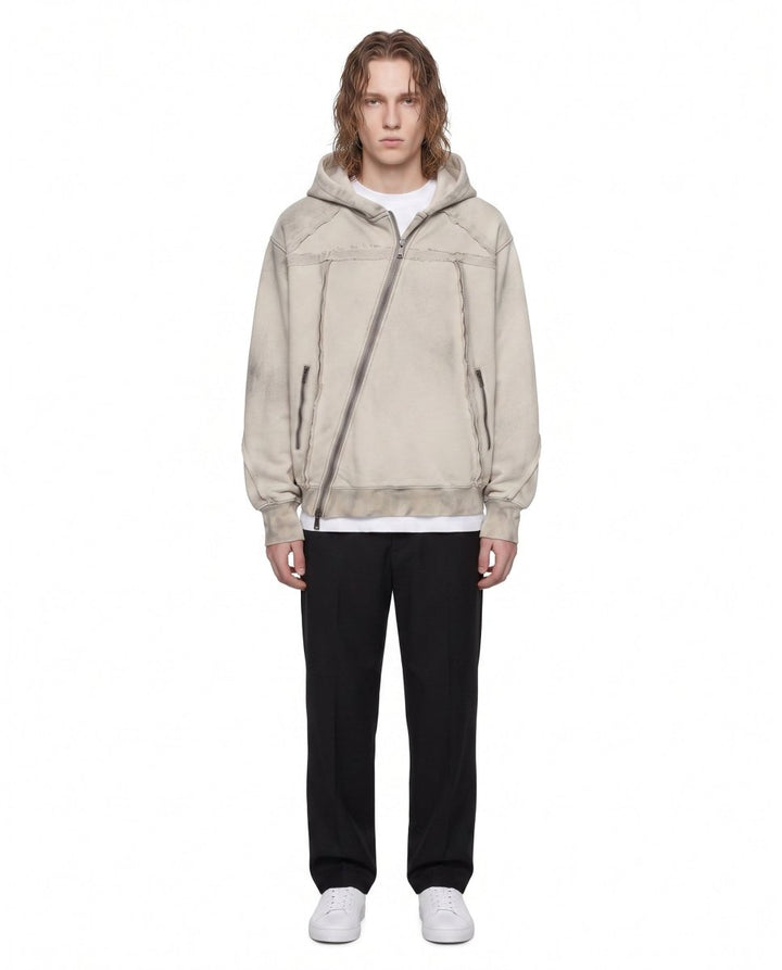Asymmetric Zip Hoodie na3032