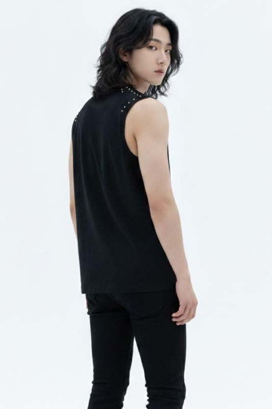 Studded Sleeveless Top  na2621
