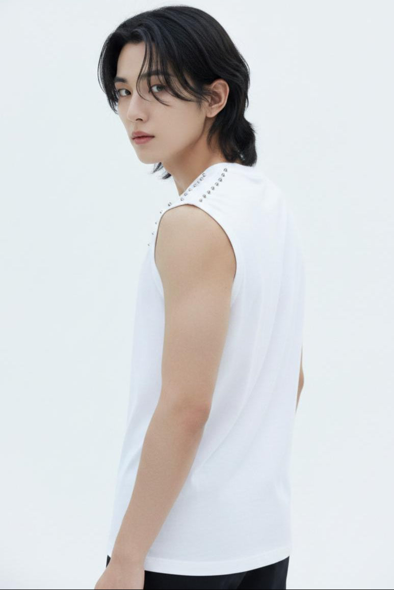 Studded Sleeveless Top  na2621