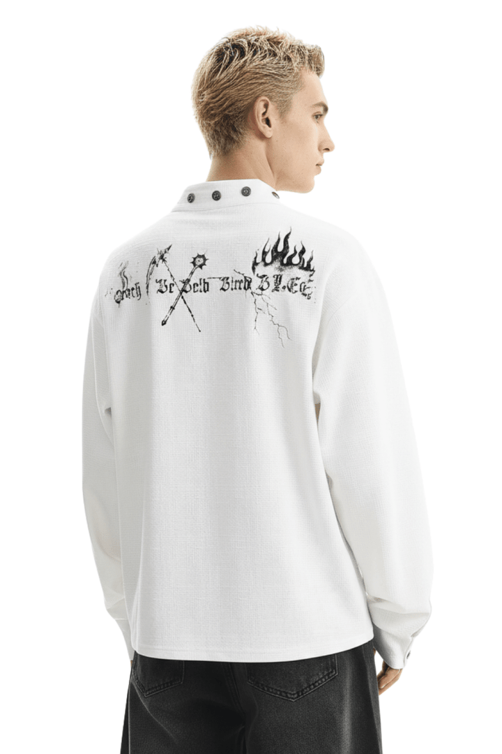 Gothic Reaper Oversized Shirt  na2390