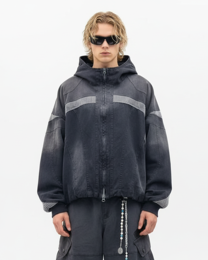 Nanostudio Vintage Wash Military Hooded Blouson (na2201)