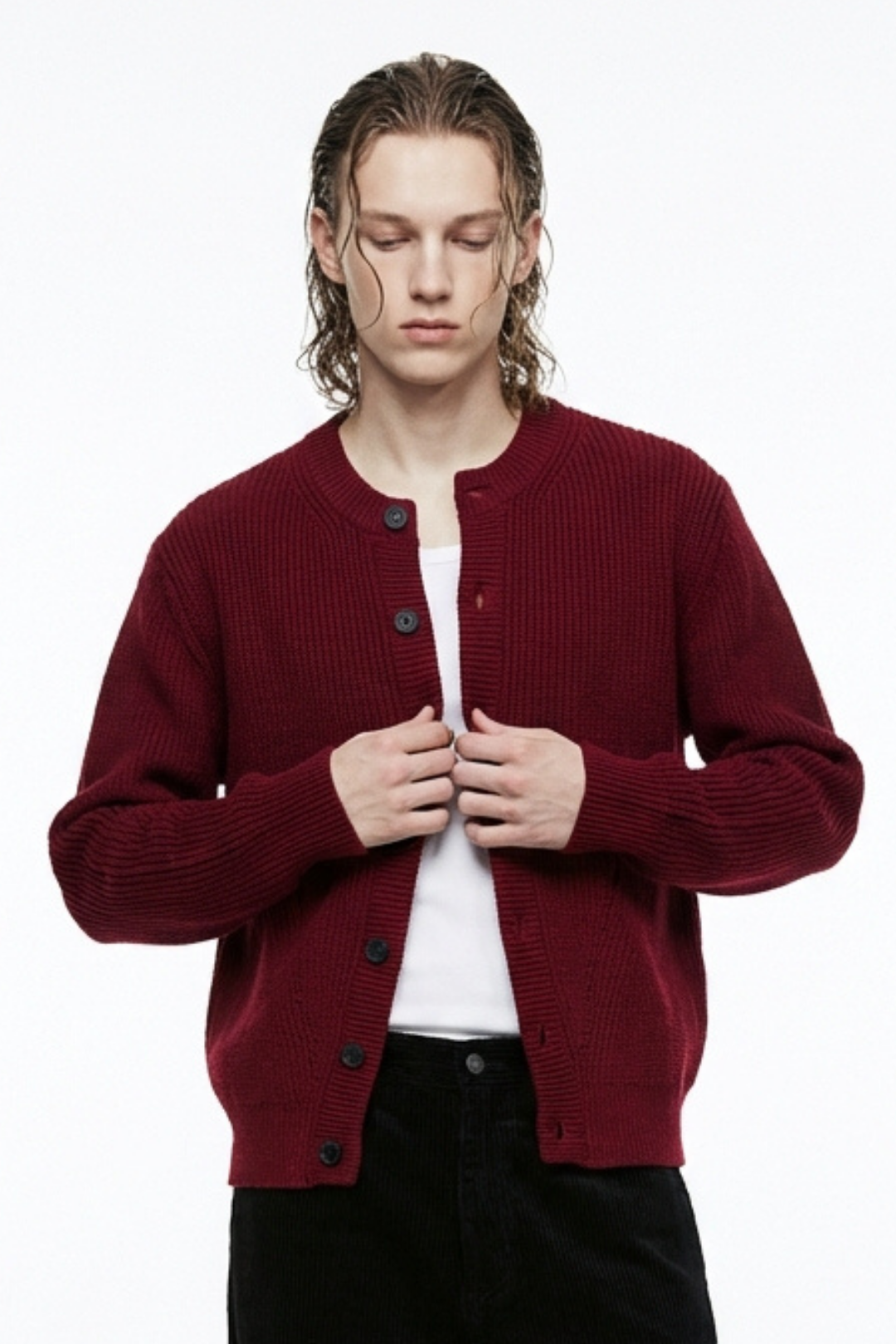 Quiet Rib Knit Cardigan na2363