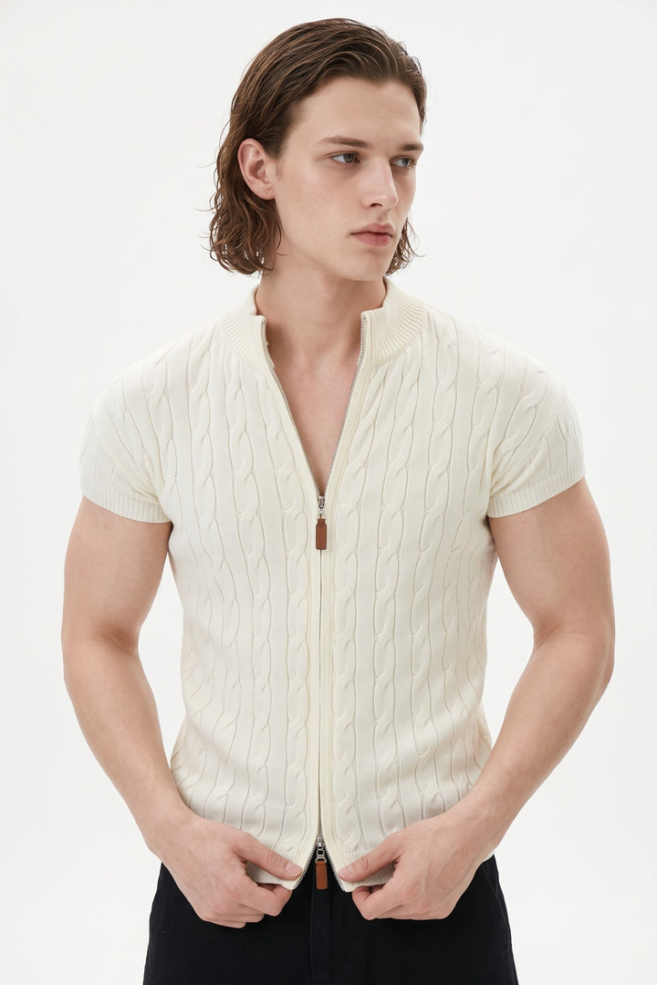 Zip Knit Polo na2655