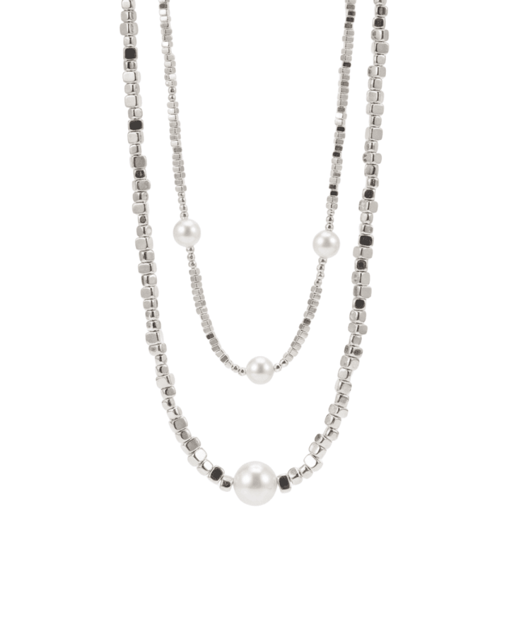 pearl jewelry simple silver necklace na1297