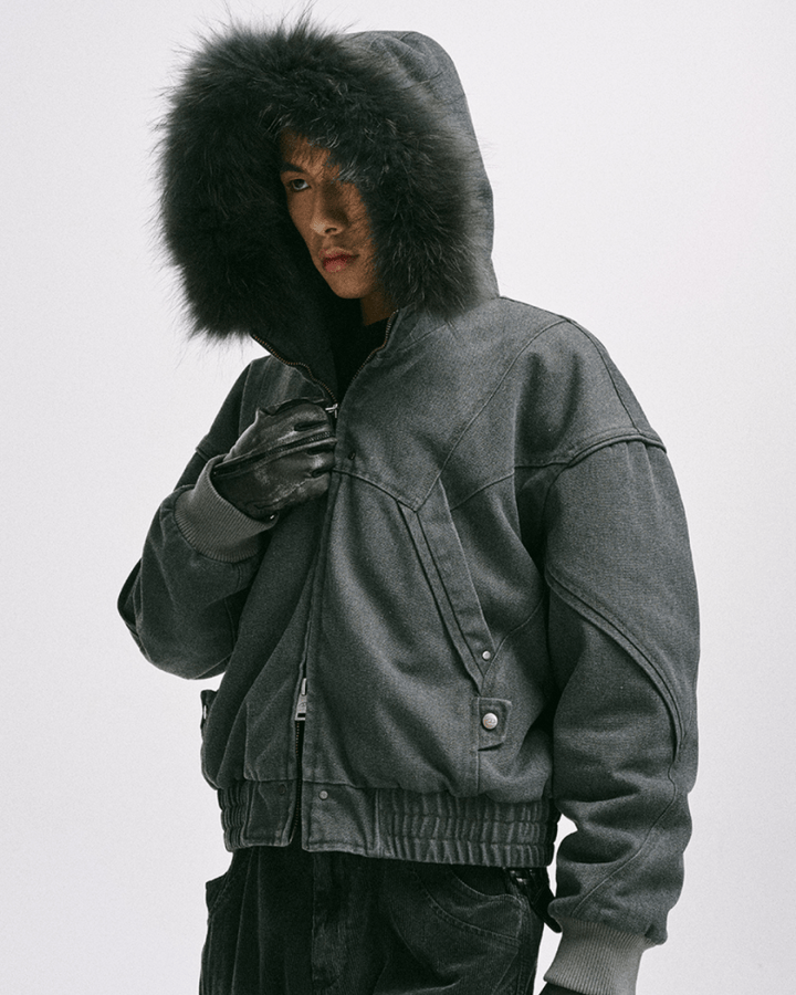 Shadow Fur Hybrid Jacket na2243 