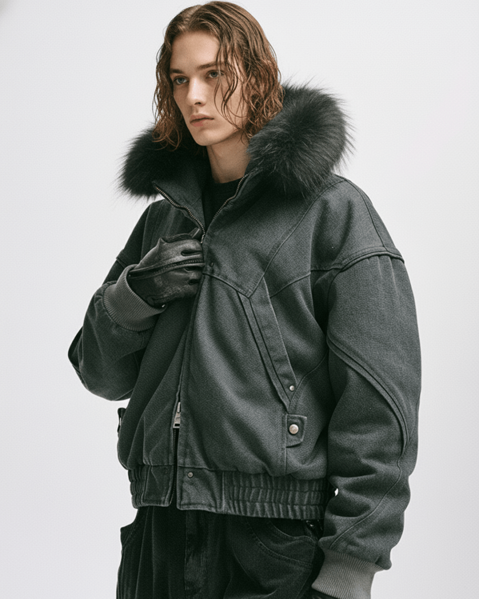 Shadow Fur Hybrid Jacket na2243 