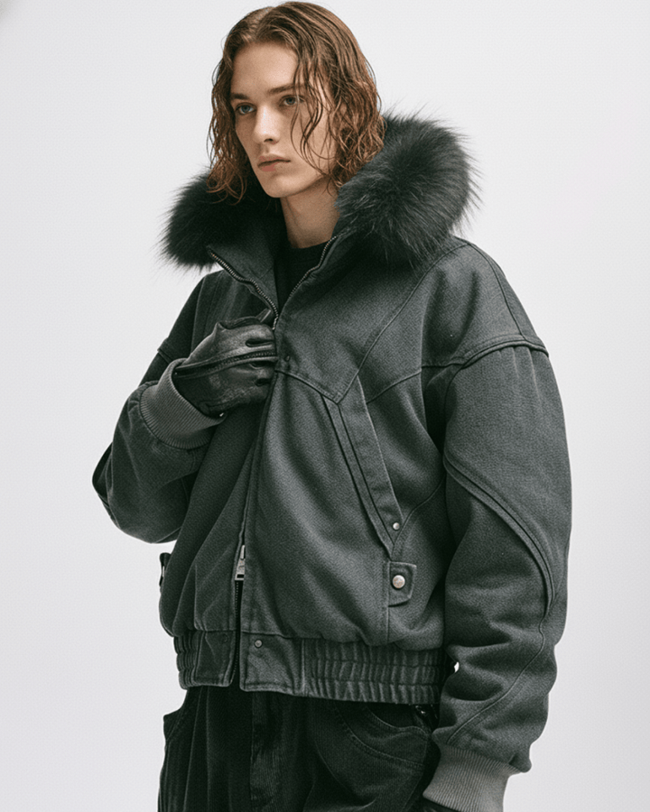 Shadow Fur Hybrid Jacket na2243 