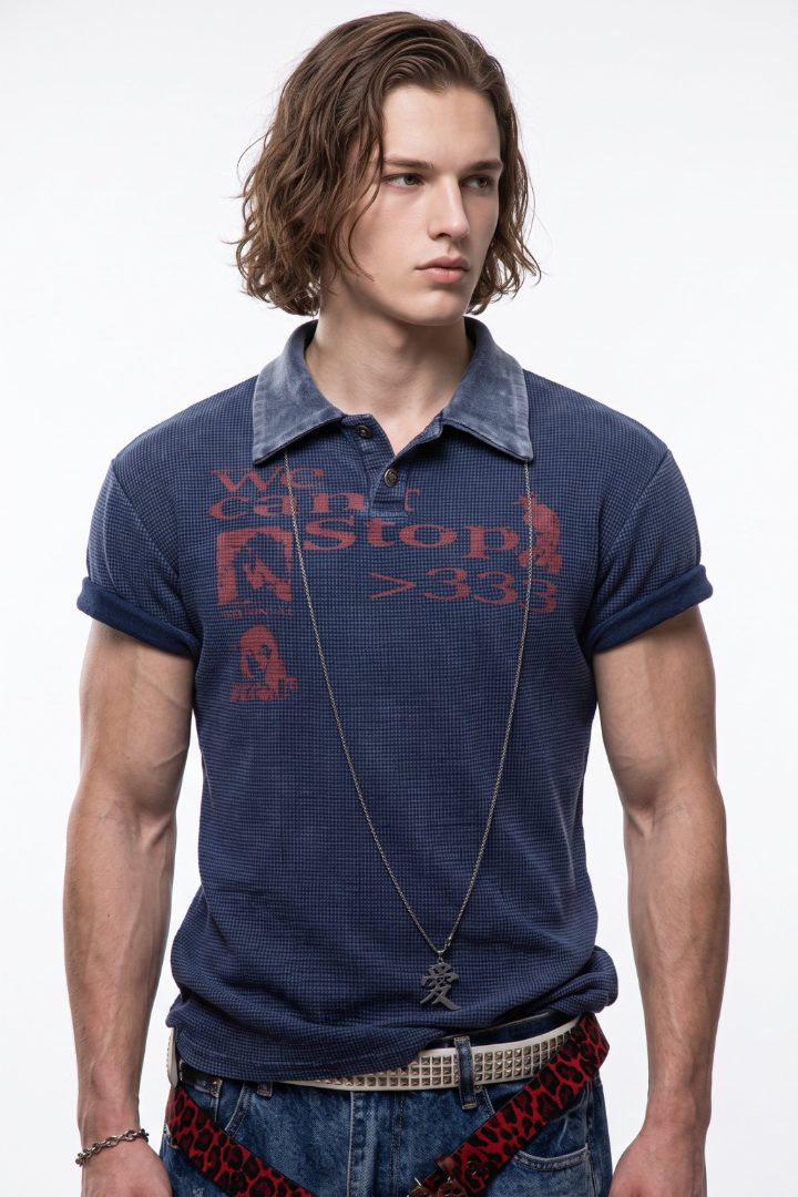 Textured Polo  na2662
