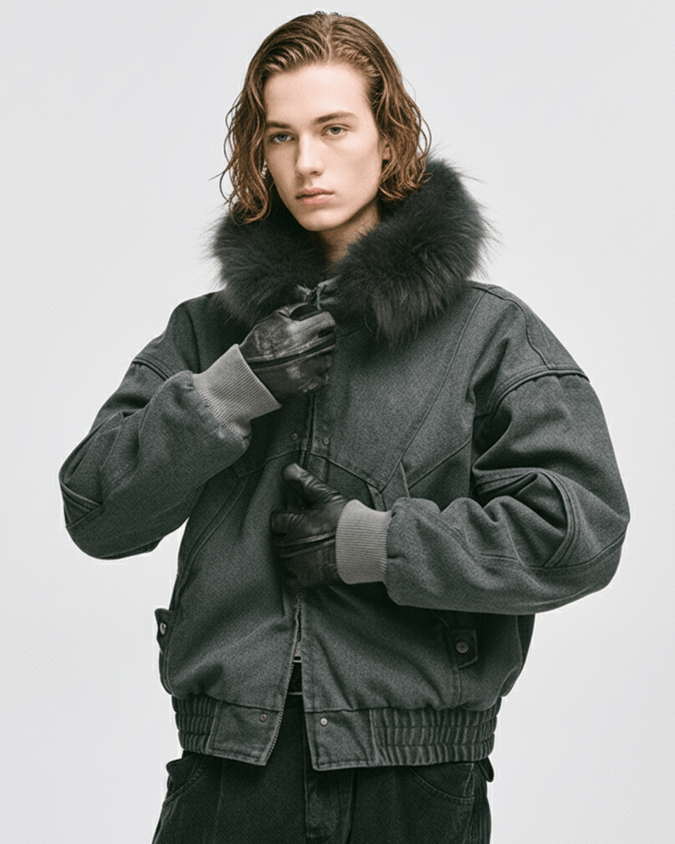 Shadow Fur Hybrid Jacket na2243 