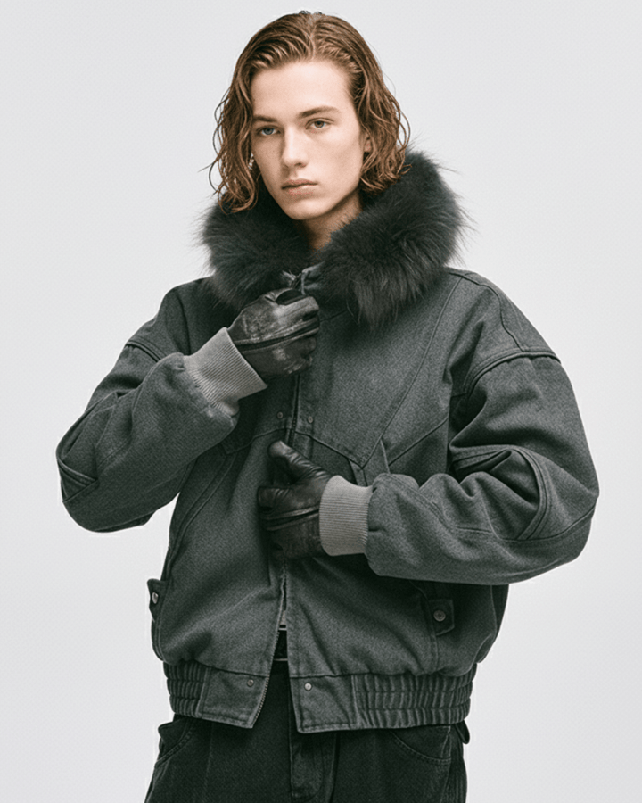 Shadow Fur Hybrid Jacket na2243 