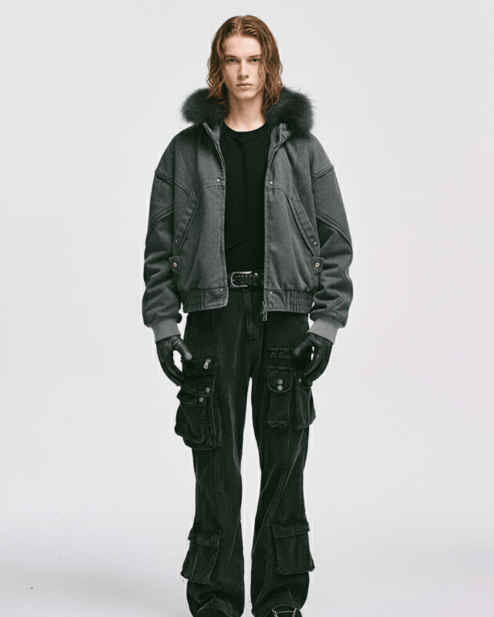 Shadow Fur Hybrid Jacket na2243 