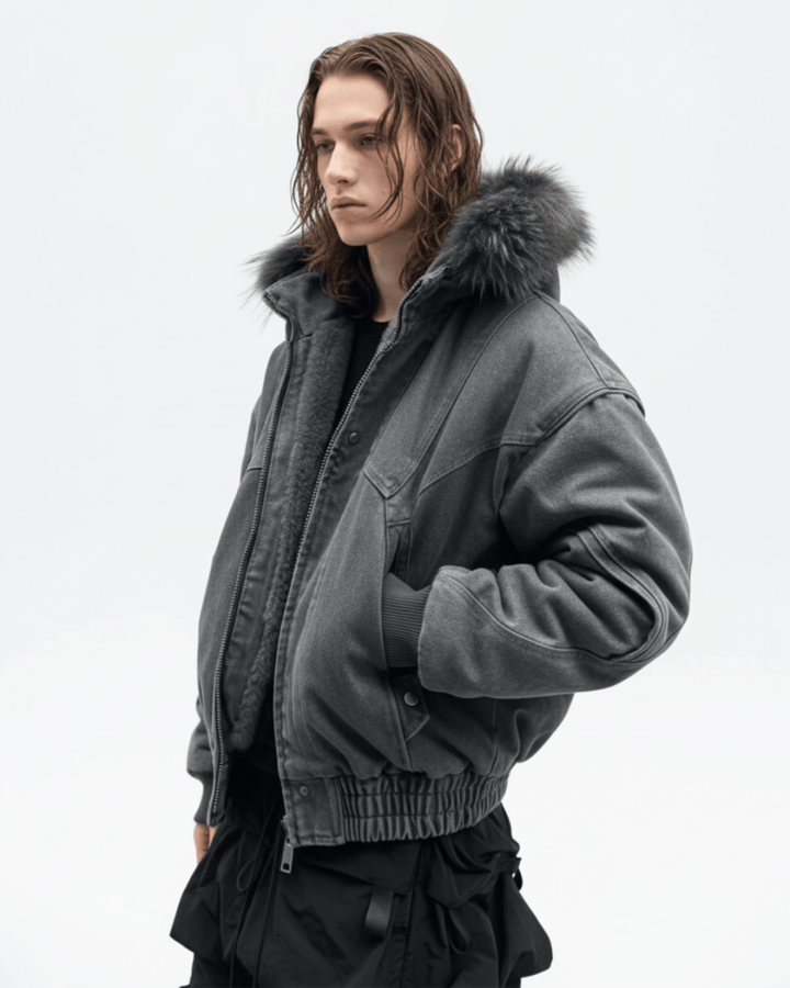 Shadow Fur Hybrid Jacket na2243 