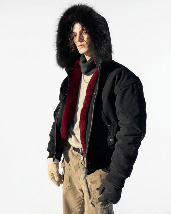 Shadow Fur Hybrid Jacket na2243 