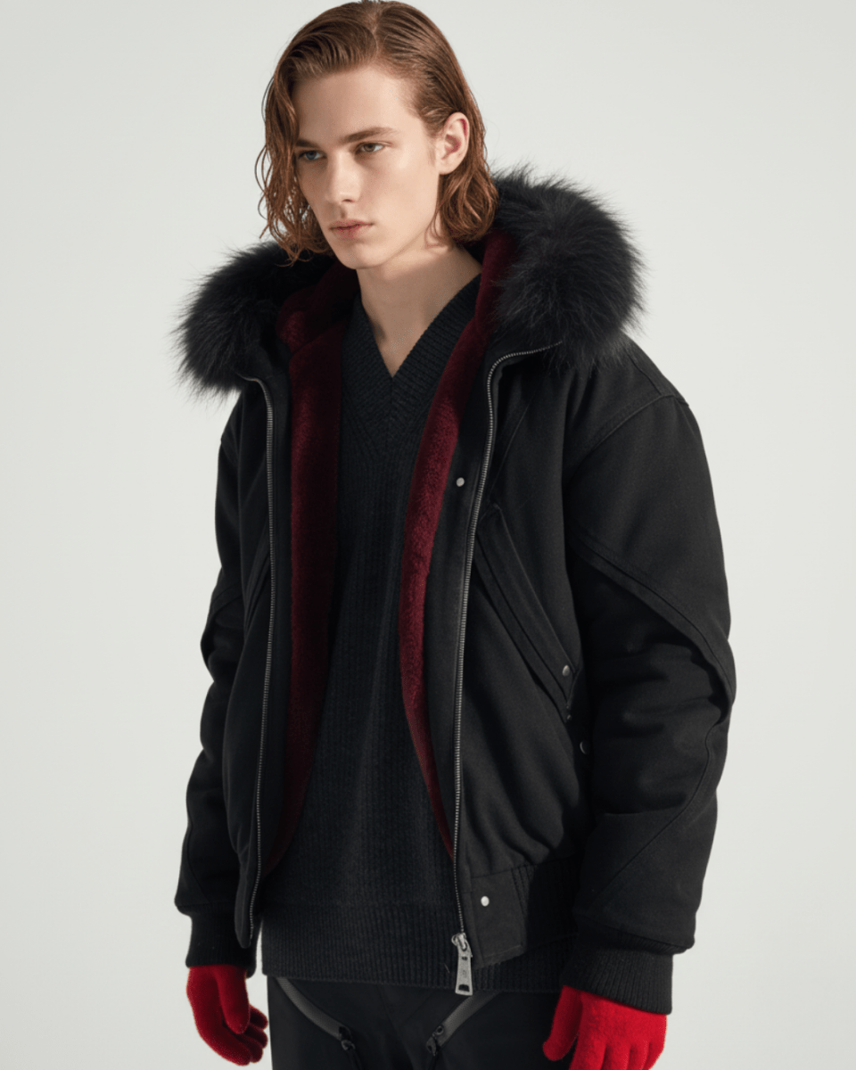Shadow Fur Hybrid Jacket na2243 