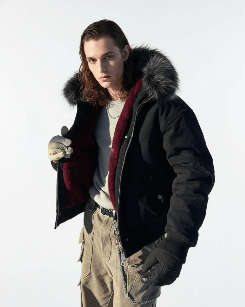 Shadow Fur Hybrid Jacket na2243 