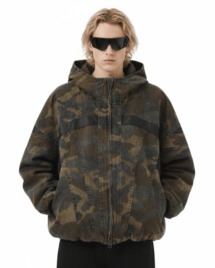 Nanostudio Vintage Wash Military Hooded Blouson (na2201)
