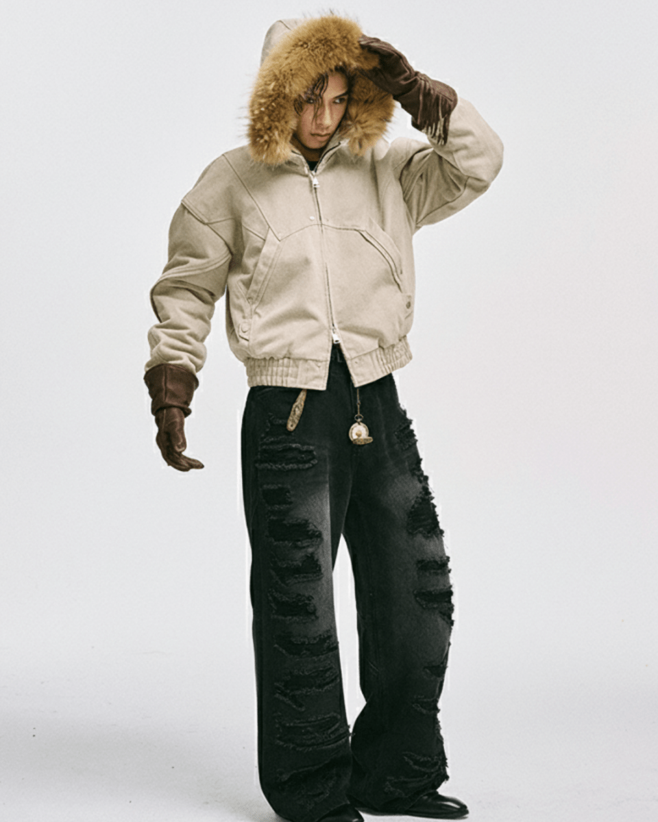 Shadow Fur Hybrid Jacket na2243 