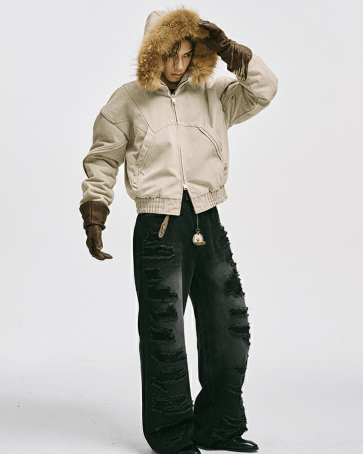 Shadow Fur Hybrid Jacket na2243 