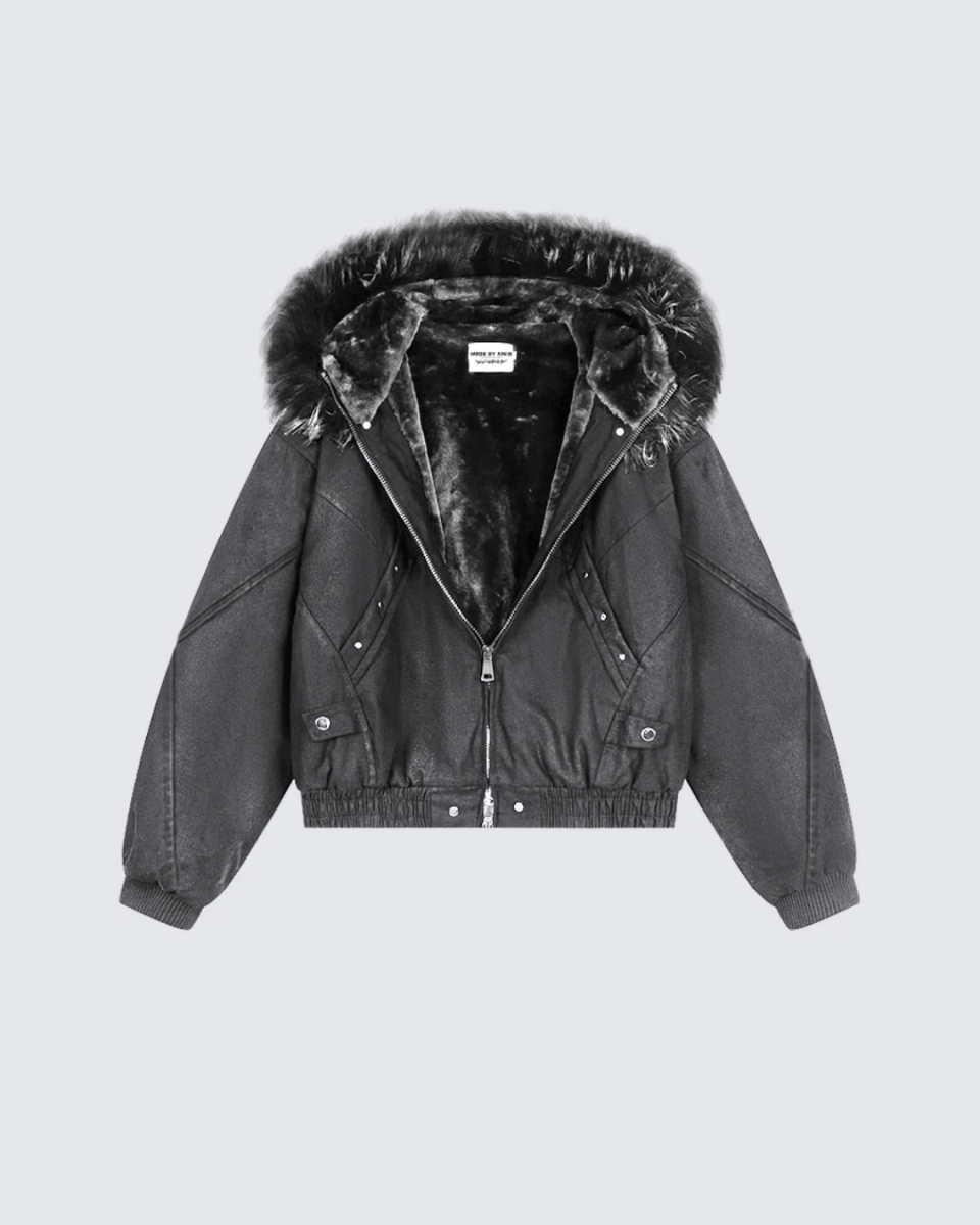 Shadow Fur Hybrid Jacket na2243 