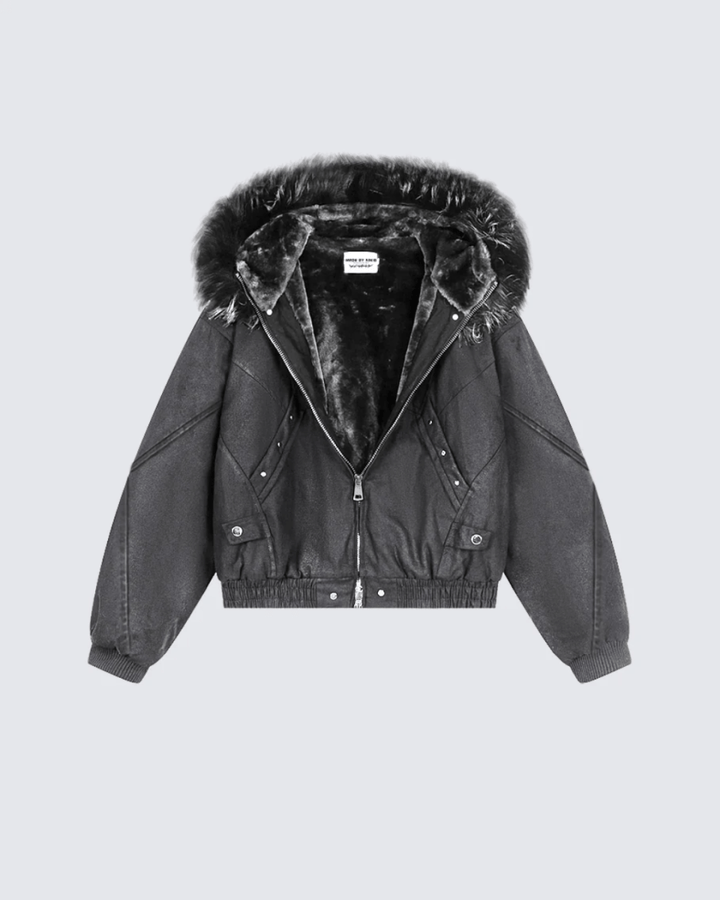 Shadow Fur Hybrid Jacket na2243 