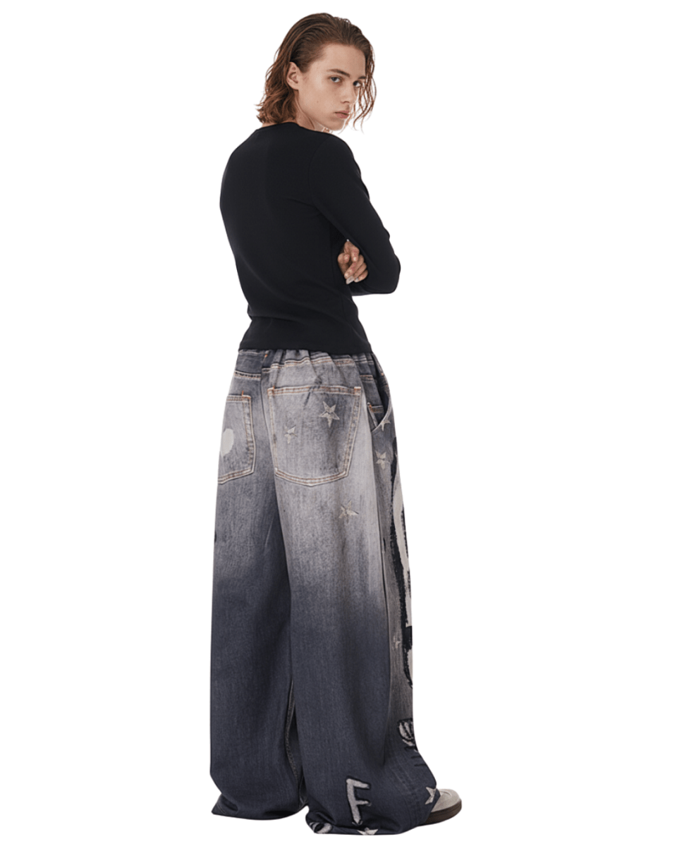 Y2K Doggie Illustration Pants na2244