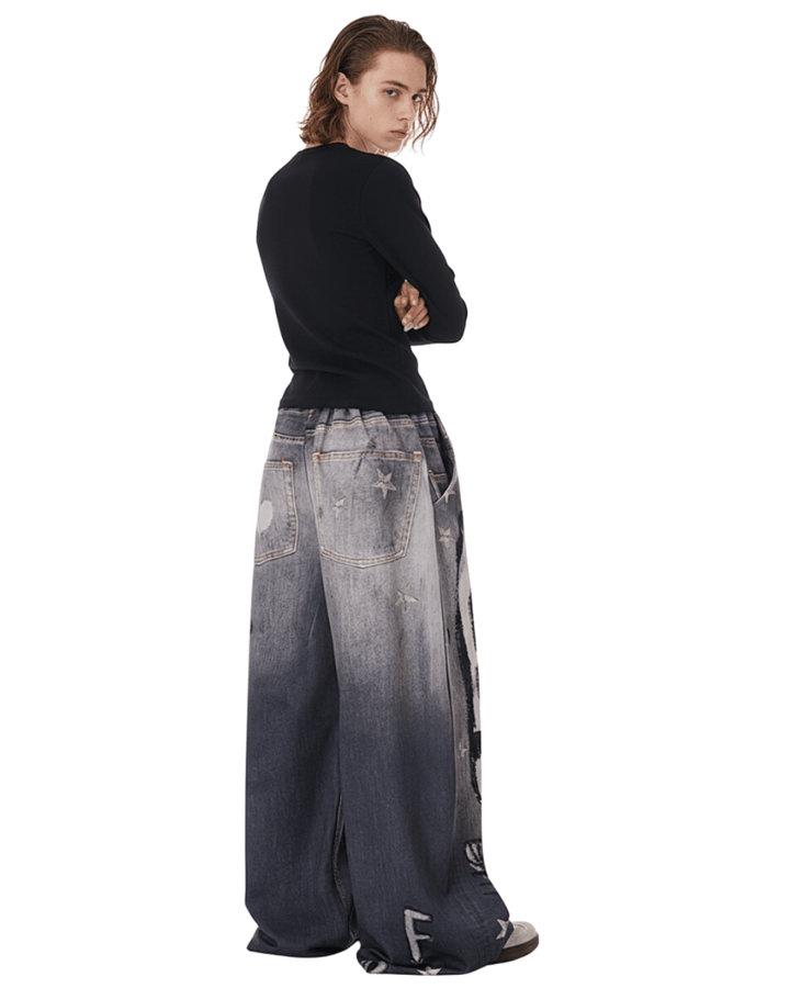 Y2K Doggie Illustration Pants na2244