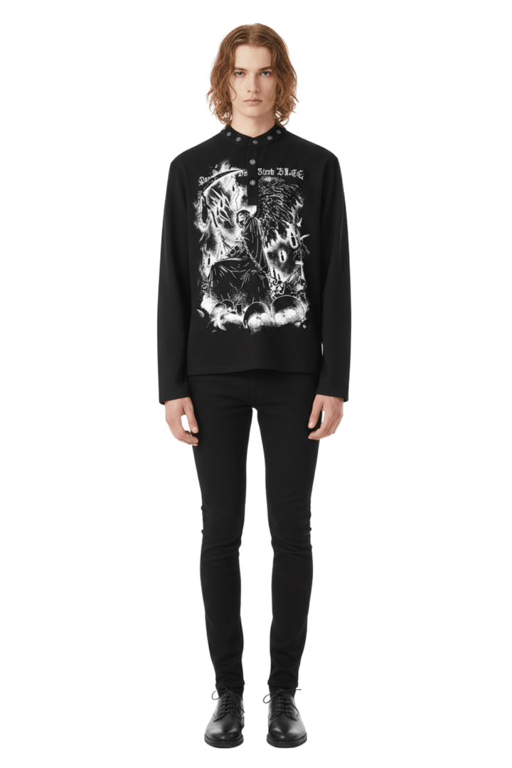 Gothic Reaper Oversized Shirt  na2390