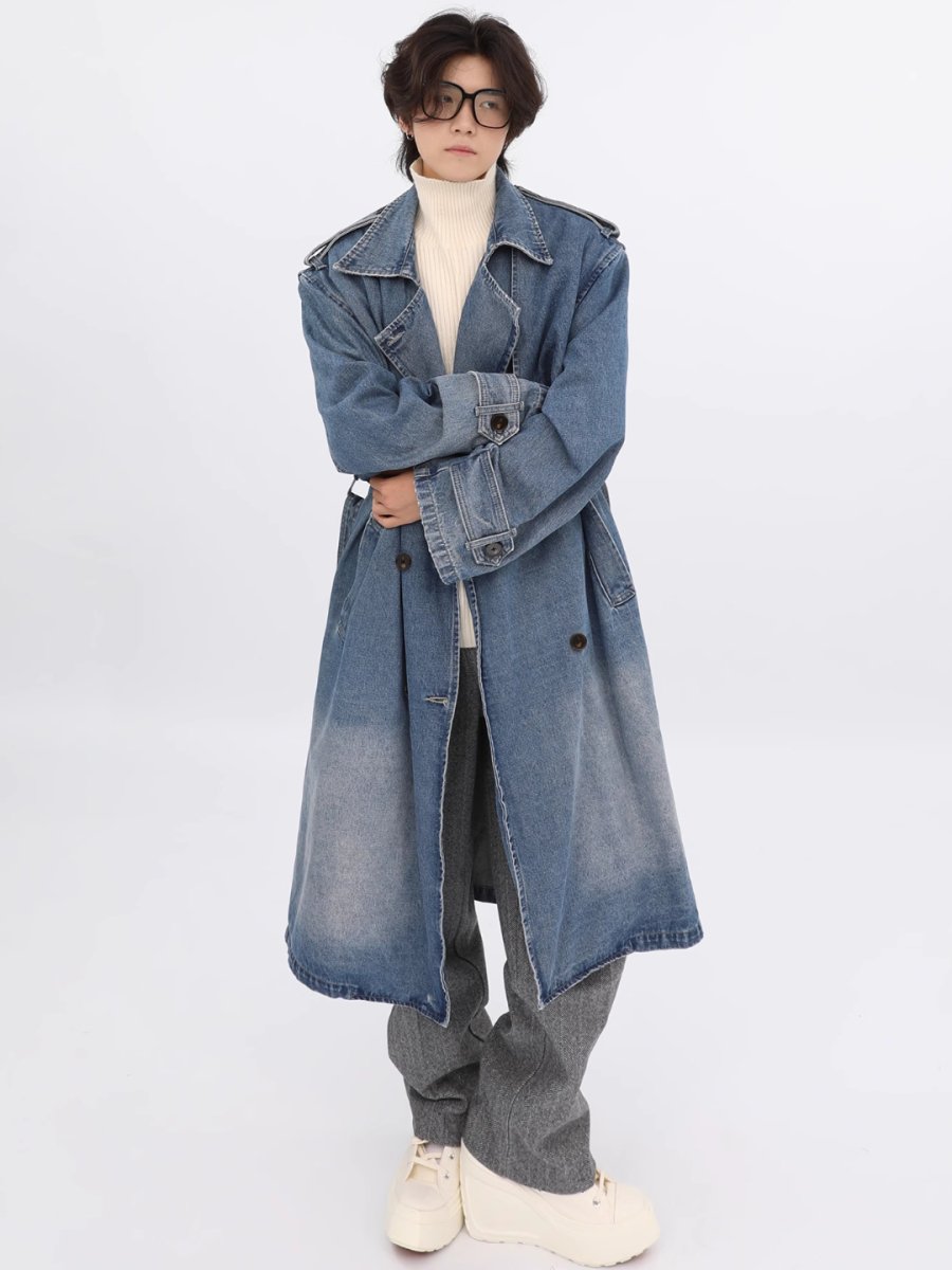 [FUTUREBOY] long demim coat na1707