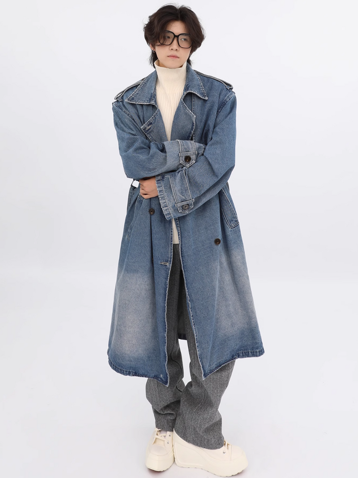 【FUTUREBOY】long demim coat  na1707