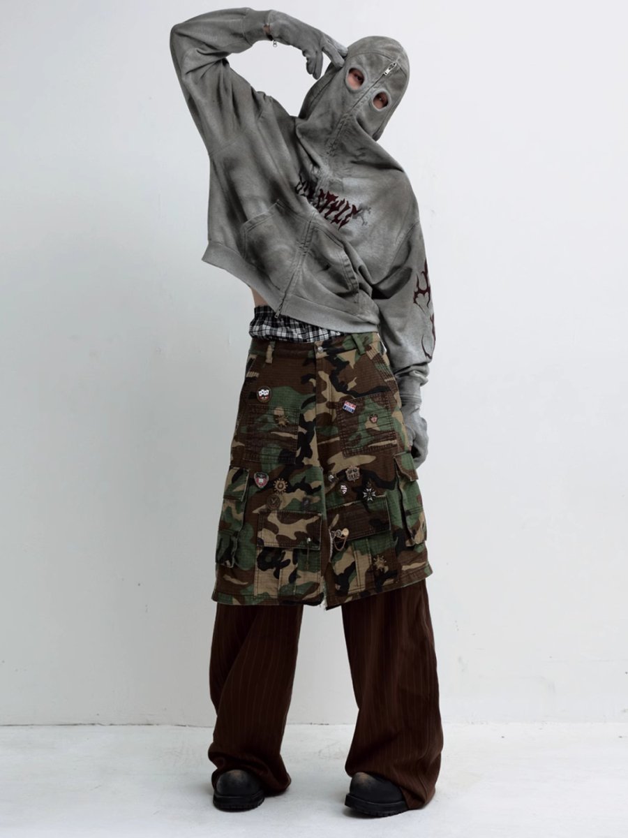 [PEOPLESTYLE] Camouflage Two Piece Pants na1657