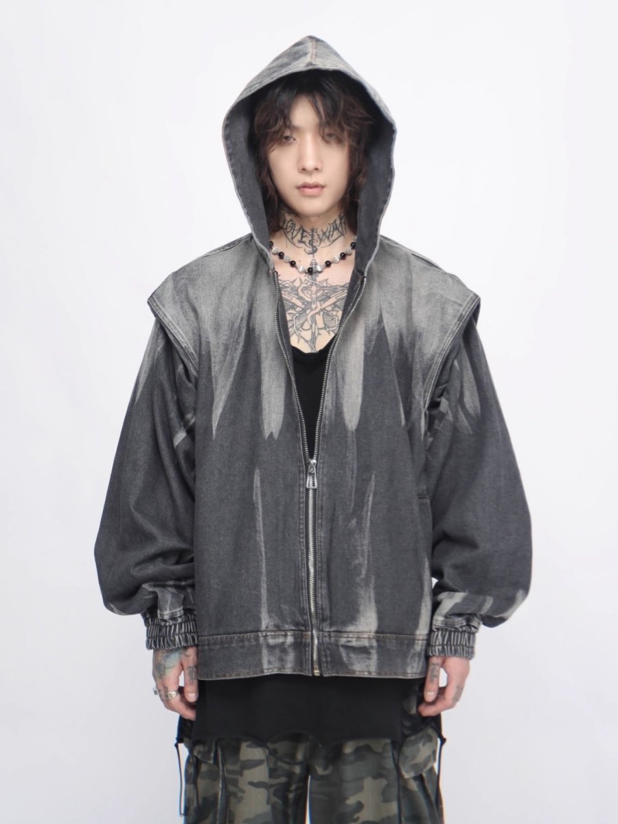 [Mz] Heavyweight zipper hooded na1377