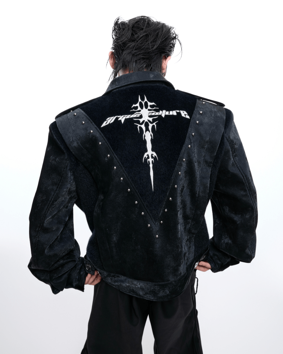[ArguE CulturE] Noir Crest Cyber ​​Jacket na2255