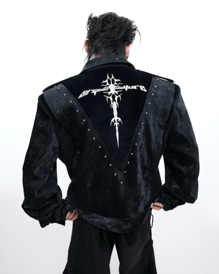 [ArguE CulturE] Noir Crest Cyber ​​Jacket na2255