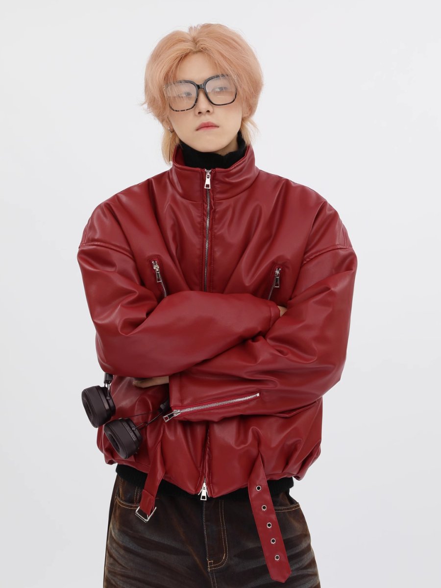 [FUTUREBOY] Korean PU leather jacket na1713