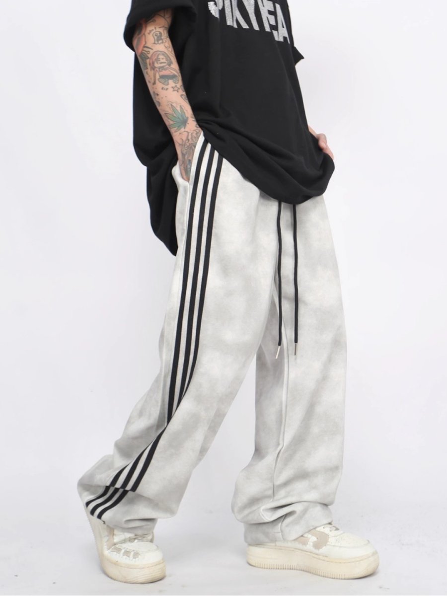 【Mz】side striped loose pants na1472