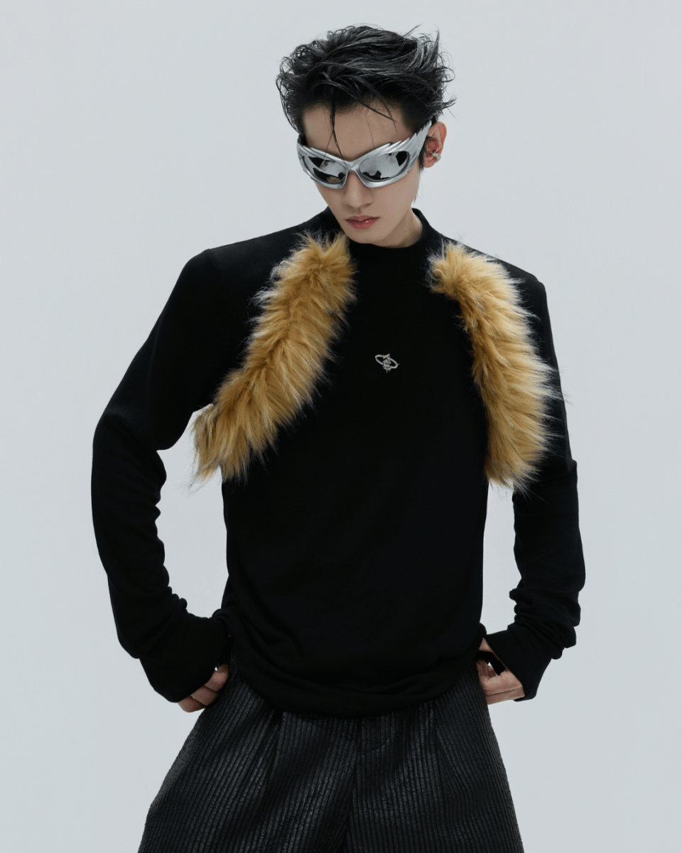 [ArguE CulturE] Golden Fang Fur Knit na2253