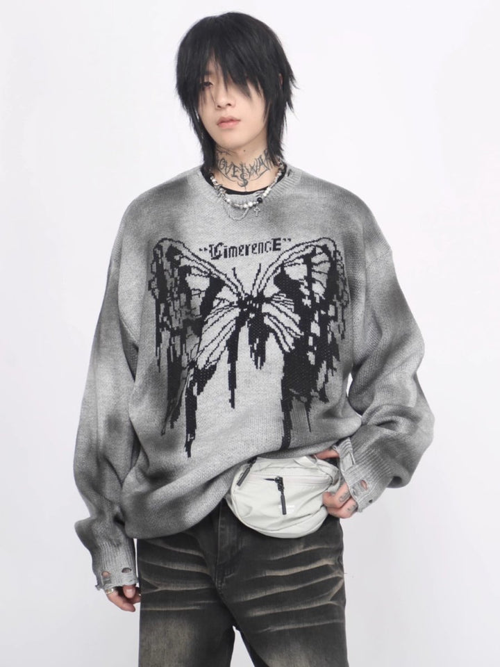 【Mz】broken holes sweater na1474