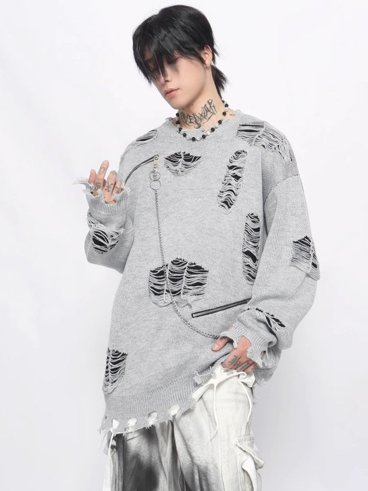 【Mz】cut holes design knit na1548