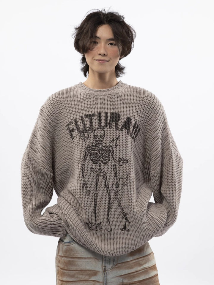 [FUTUREBOY] round neck sweater na1709